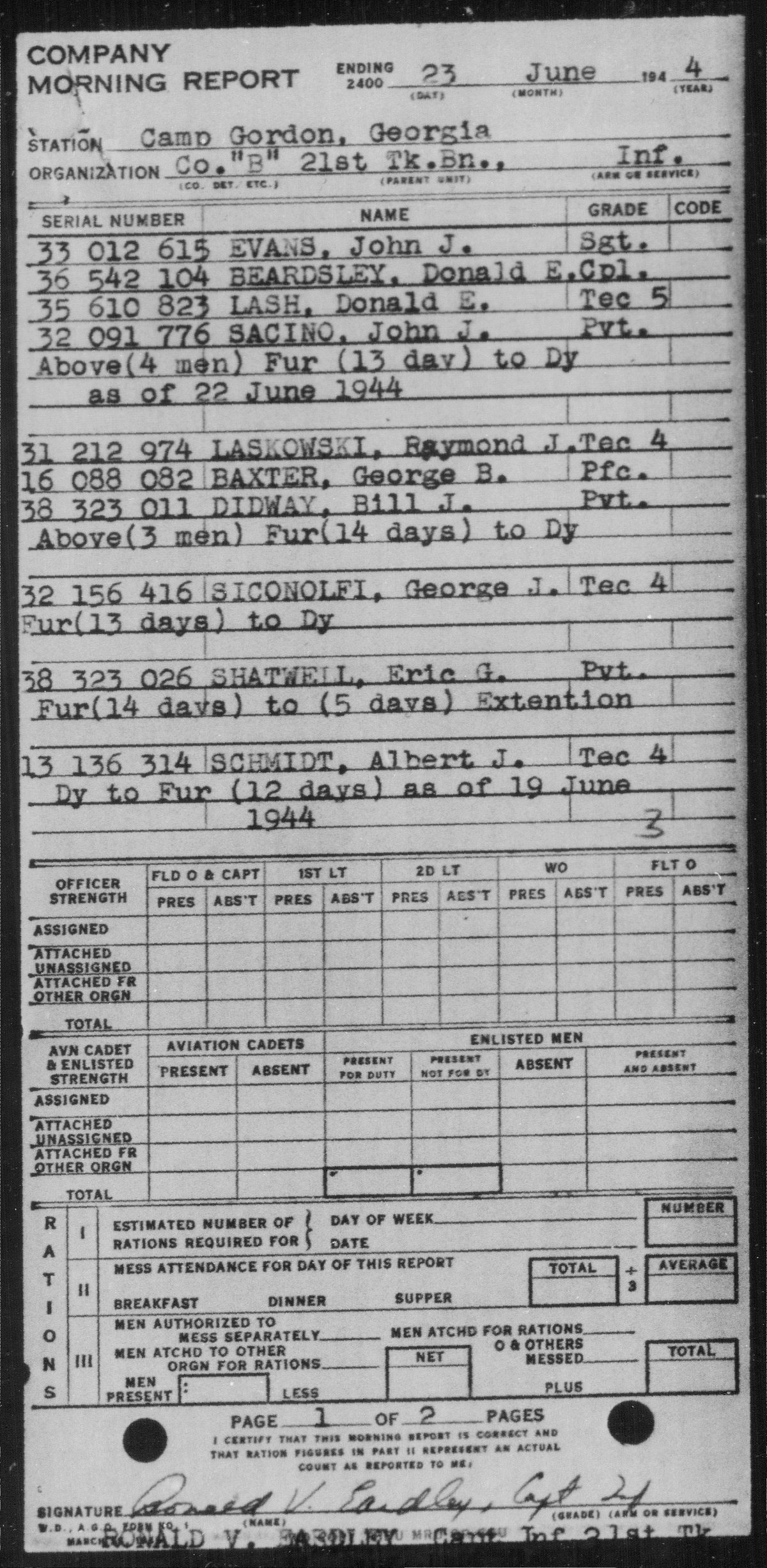 scanned record